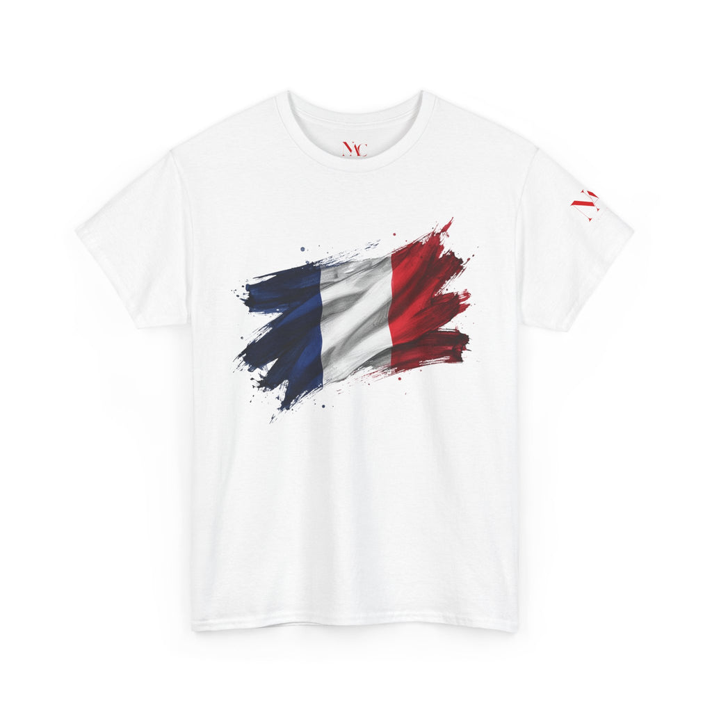 T-Shirt mit Frankreich-Flagge | Bleu Blanc Rouge Fußballwappen
