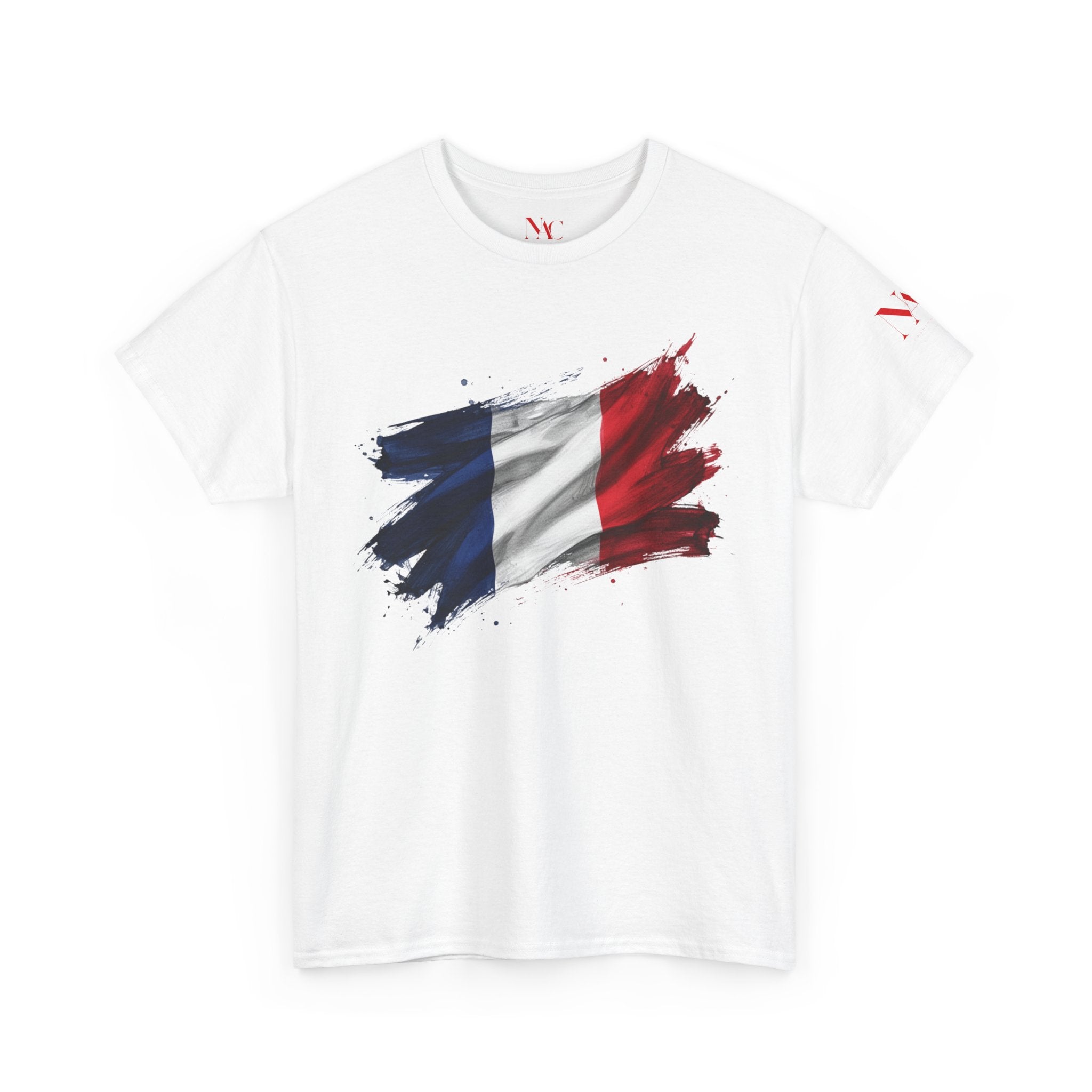 T-Shirt mit Frankreich-Flagge | Bleu Blanc Rouge Fußballwappen
