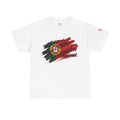 T-Shirt mit Portugal-Flagge im Pinselstrich-Design | T-Shirt mit Portugal-Fußballwappen
