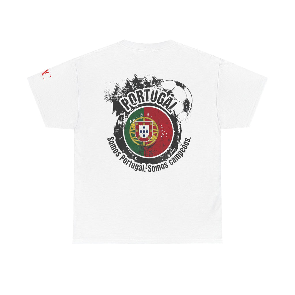T-Shirt mit Portugal-Flagge im Pinselstrich-Design | T-Shirt mit Portugal-Fußballwappen