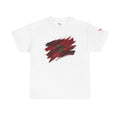 T-Shirt mit Marokko-Flagge im Pinselstrich-Design | Marokko-Fußball: Eine Nation, ein Traum