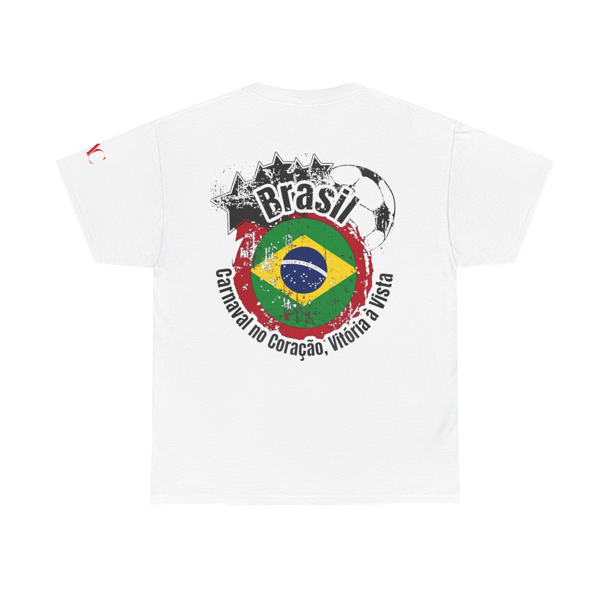 T-Shirt mit Brasilien-Flagge im Pinselstrich-Design | Grafik zu Karneval und Fußball in Brasilien