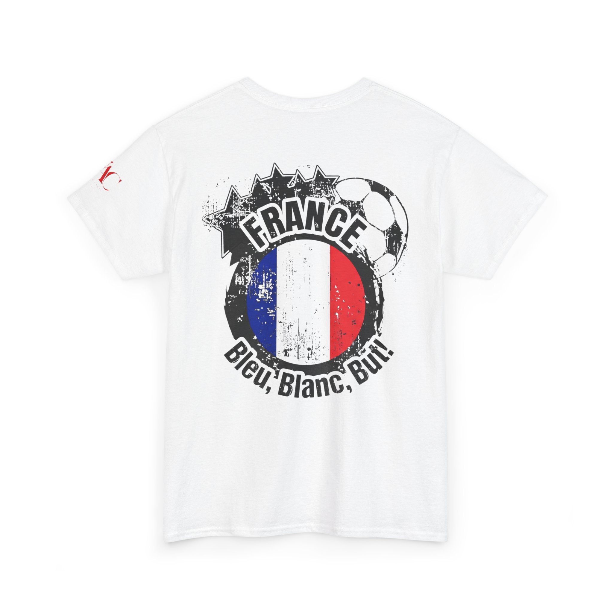 T-Shirt mit Frankreich-Flagge | Bleu Blanc Rouge Fußballwappen