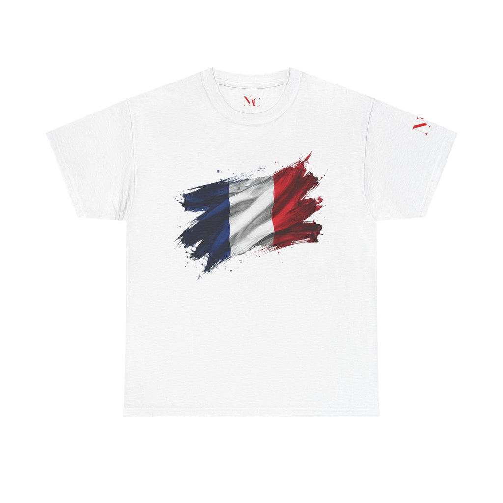 T-Shirt mit Frankreich-Flagge | Bleu Blanc Rouge Fußballwappen